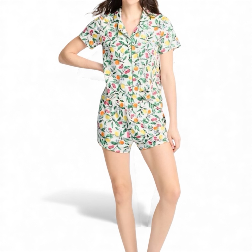 Bobeau Ellie Sleep & Lounge Notch Collar Pajama Set